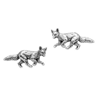 Sterling silver fox woodland nature wildlife earrings jewellery