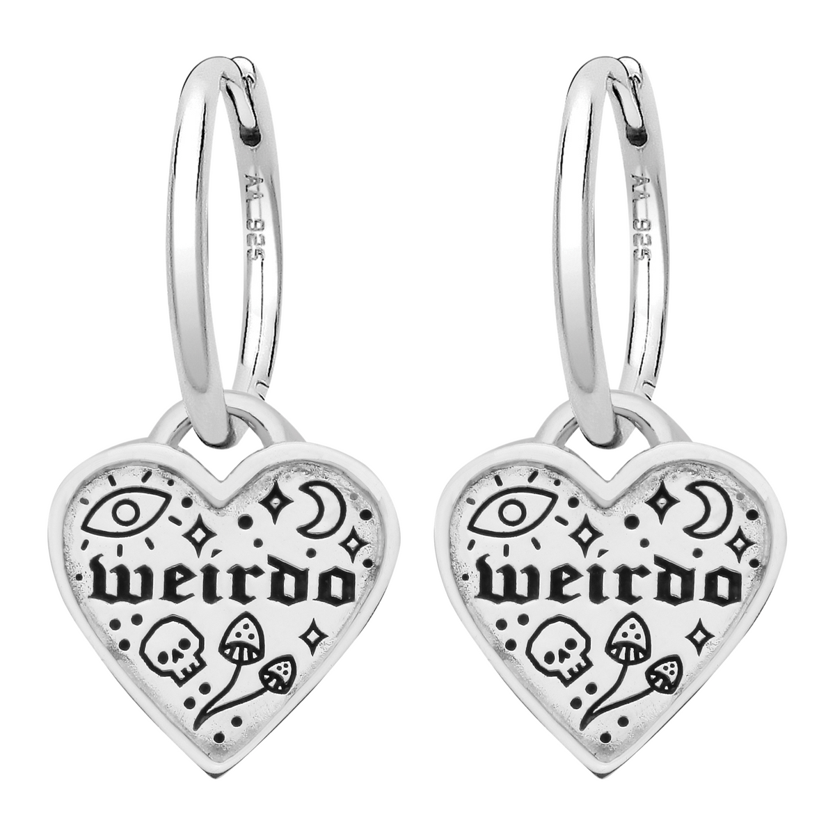 WEIRDO - Sterling Silver Hoops