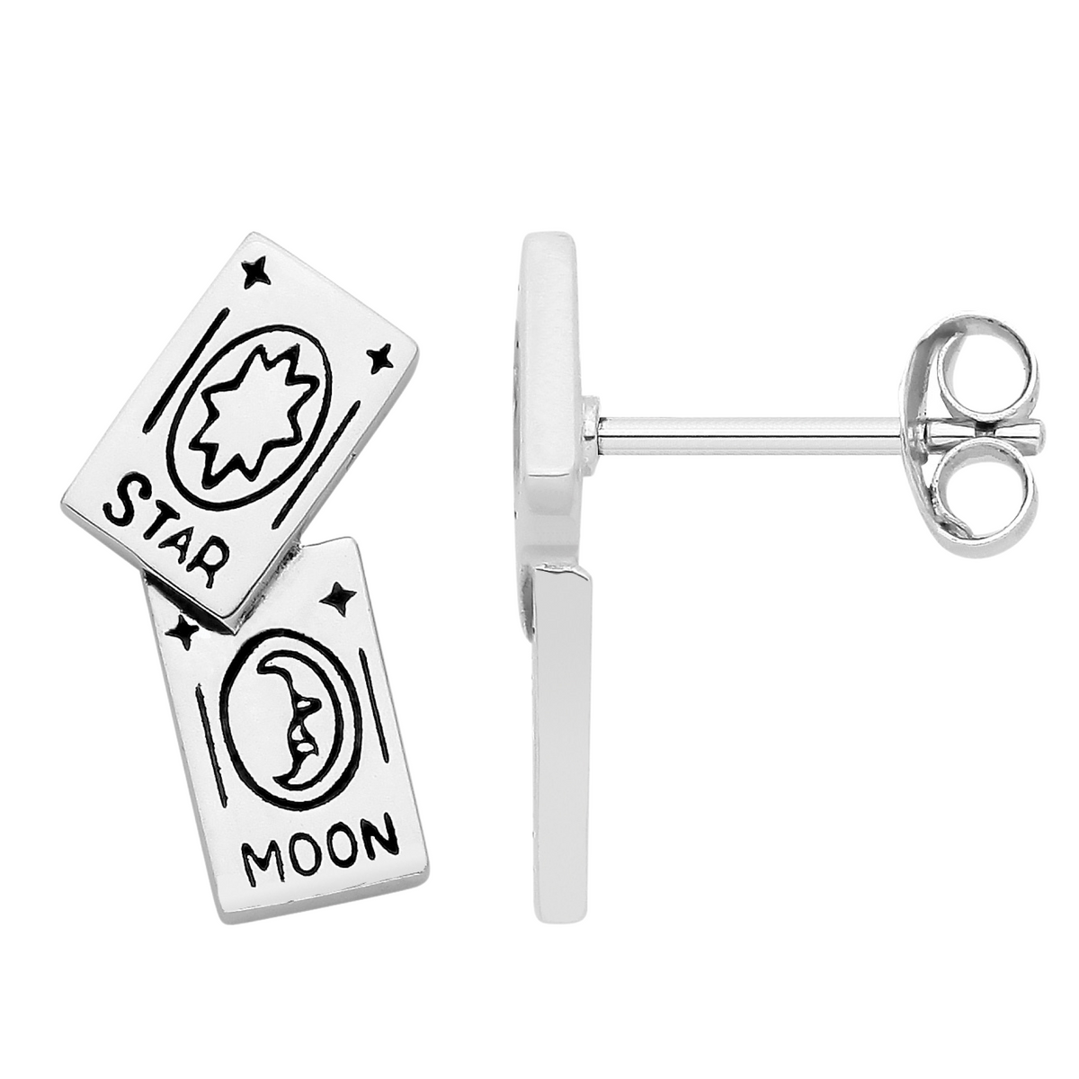 TUMBLING TAROT - Sterling Silver Studs