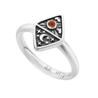 DAWN TO DUSK - Sterling Silver & Carnelian Ring