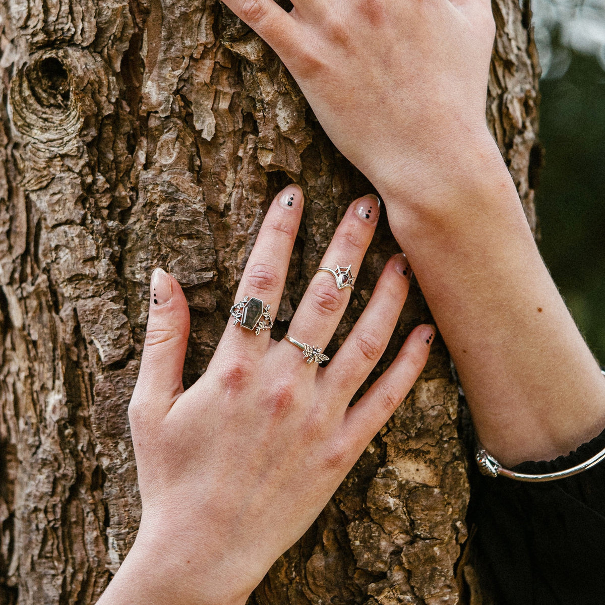 RESTING PLACE - Moss Agate & Sterling Silver Ring