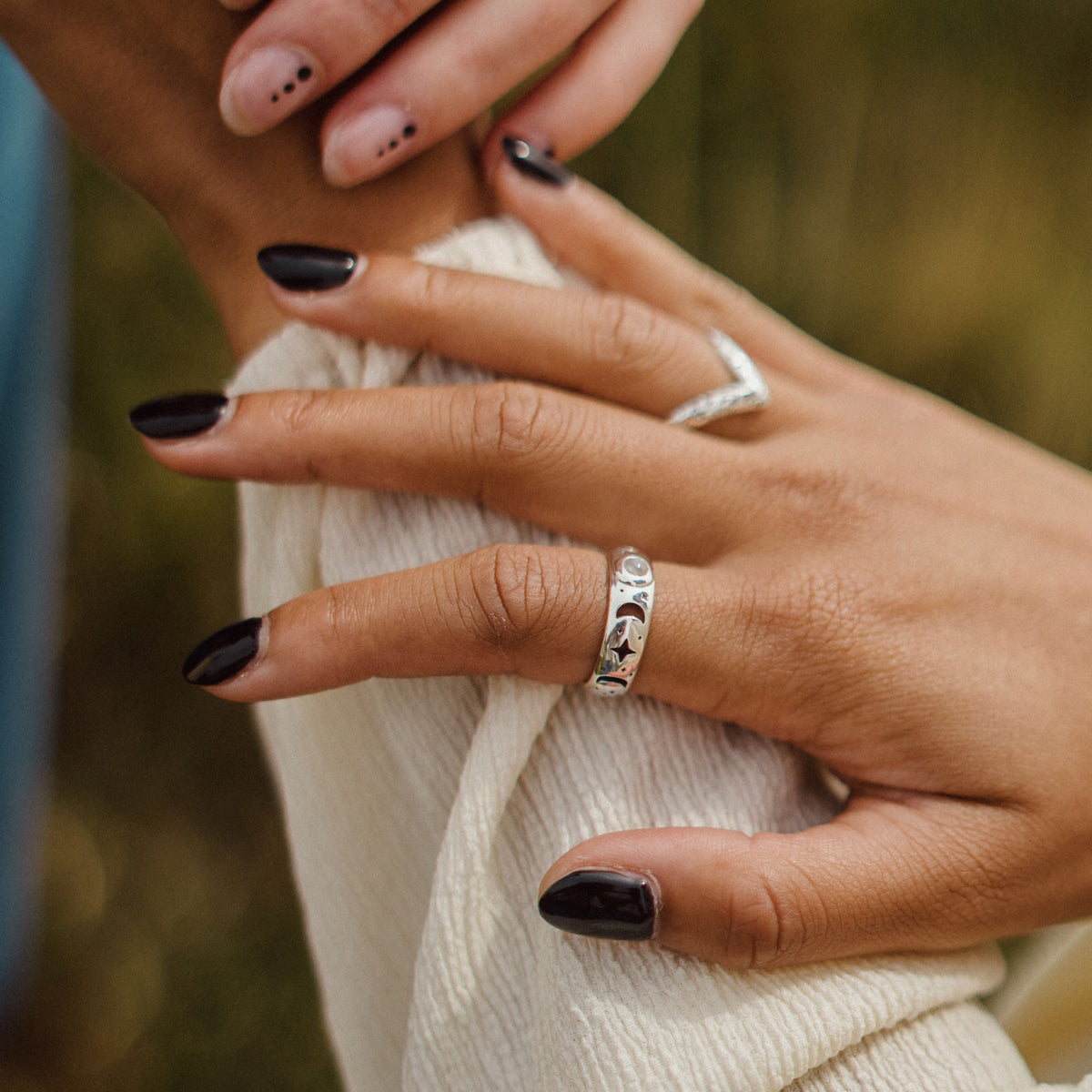 JUST A PHASE - Sterling Silver & Moonstone Ring