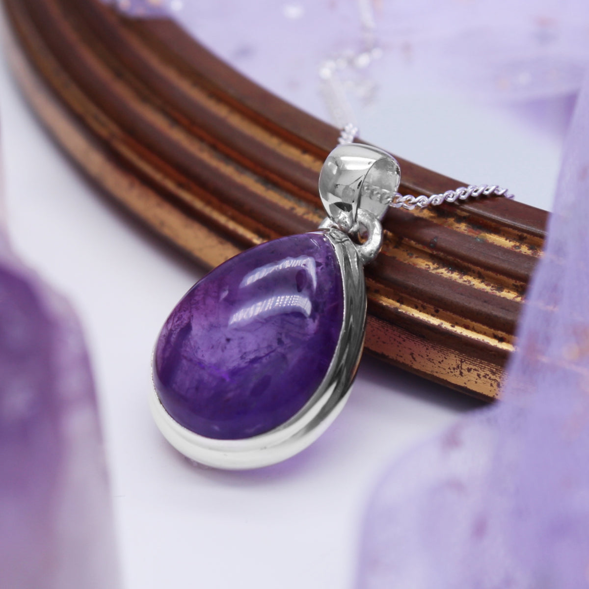 COSMOS - Sterling Silver & Amethyst Necklace