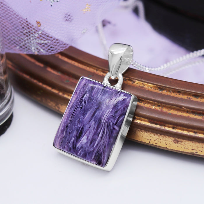 LUCID - Sterling Silver & Charoite Necklace
