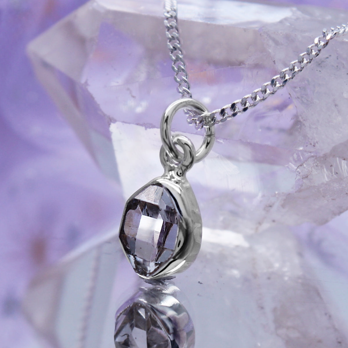STAR BRIGHT  - Sterling Silver & Herkimer Diamond Necklace