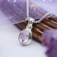HEART SONG  - Sterling Silver & Morganite Necklace
