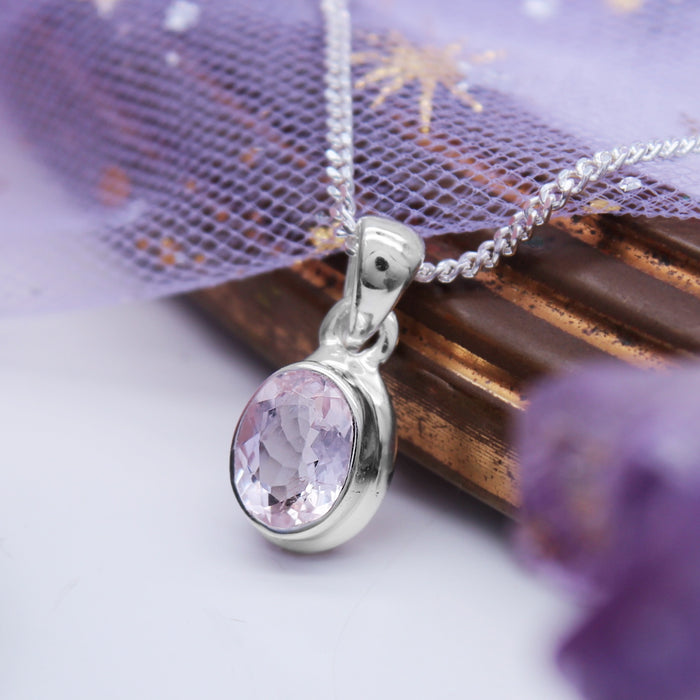 HEART SONG  - Sterling Silver & Morganite Necklace