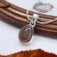 SMOKEY - Sterling Silver & Smokey Quartz Necklace