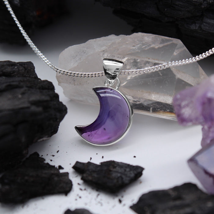 LAVENDER MOON - Sterling Silver & Amethyst Necklace