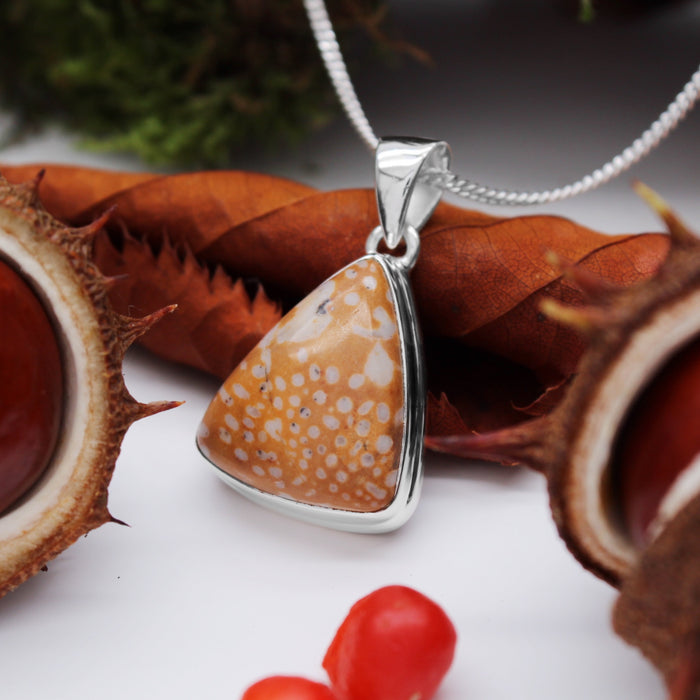 FAWN - Sterling Silver & Deer Fawn Jasper Necklace