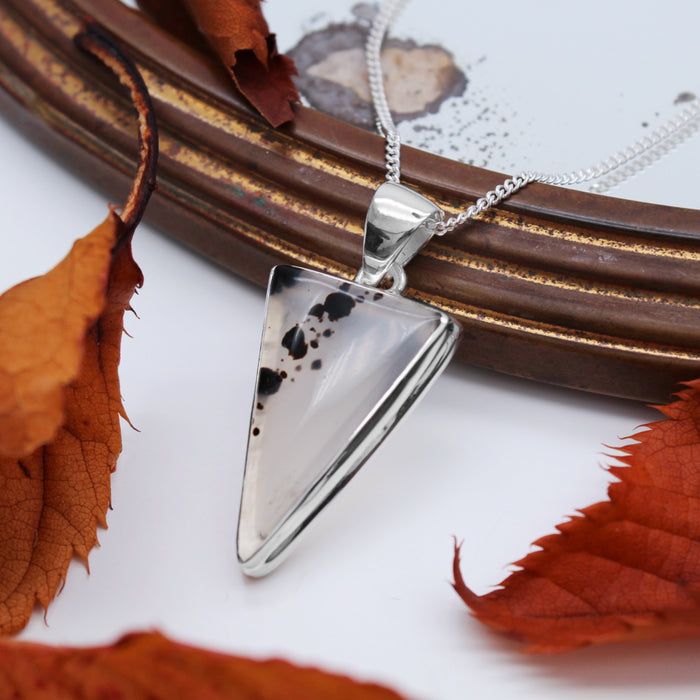 FALL - Sterling Silver & Montana Agate Necklace