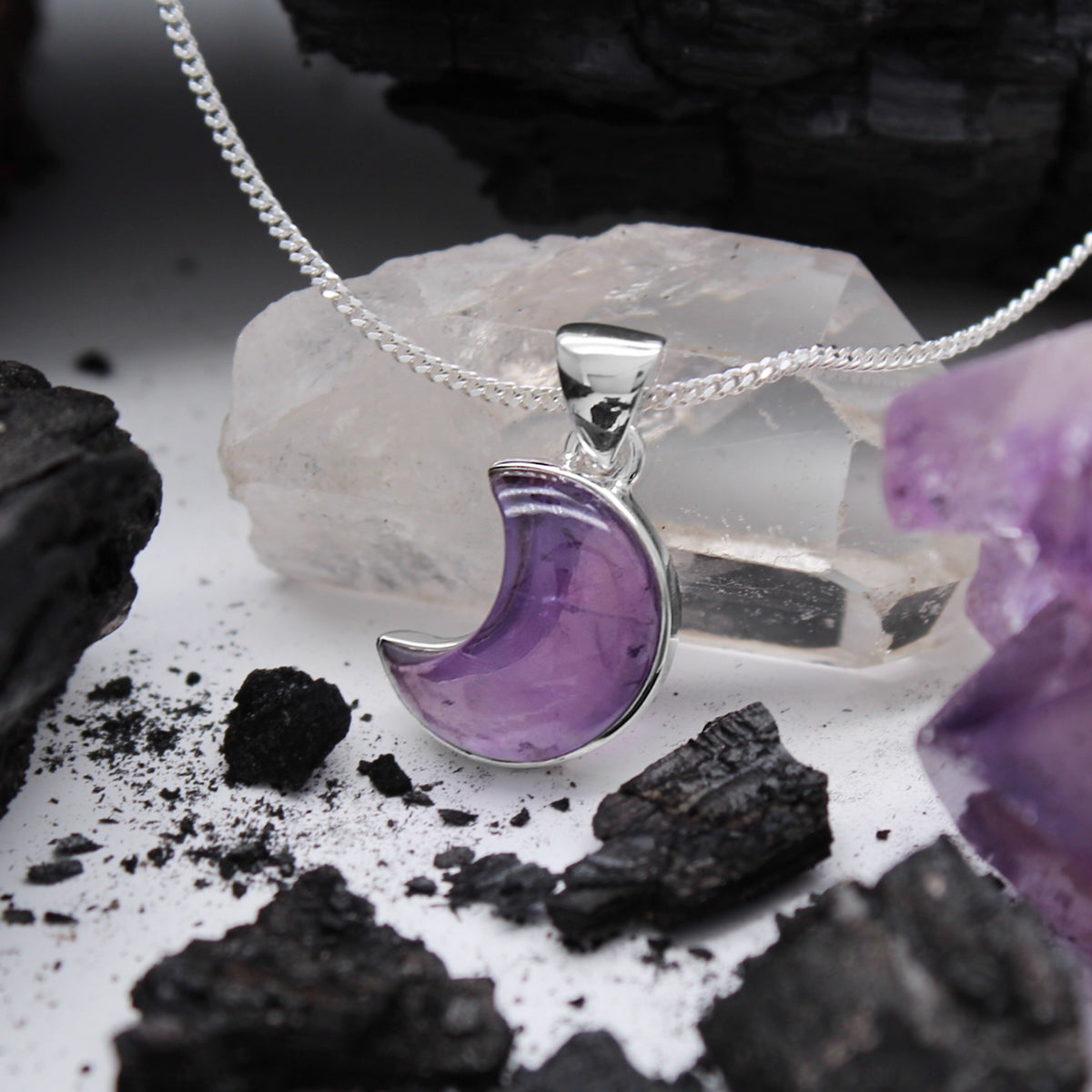 LAVENDER MOON - Sterling Silver & Amethyst Necklace