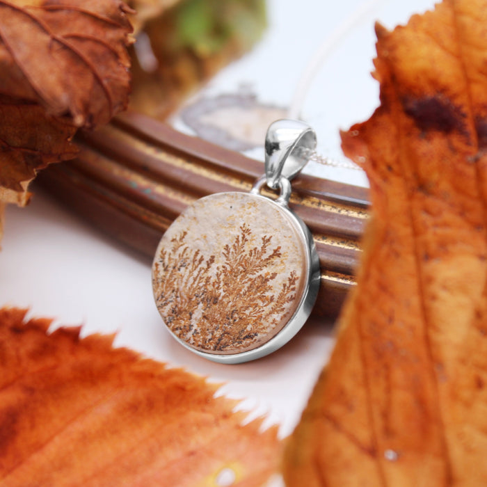 HARVEST - Sterling Silver & Psilomelane Dendrite Necklace