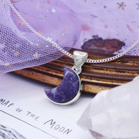 MYSTIC MOON - Sterling Silver & Purple Lepidolite Necklace