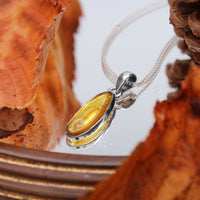 GOLDEN HOUR - Sterling Silver & Baltic Amber Necklace