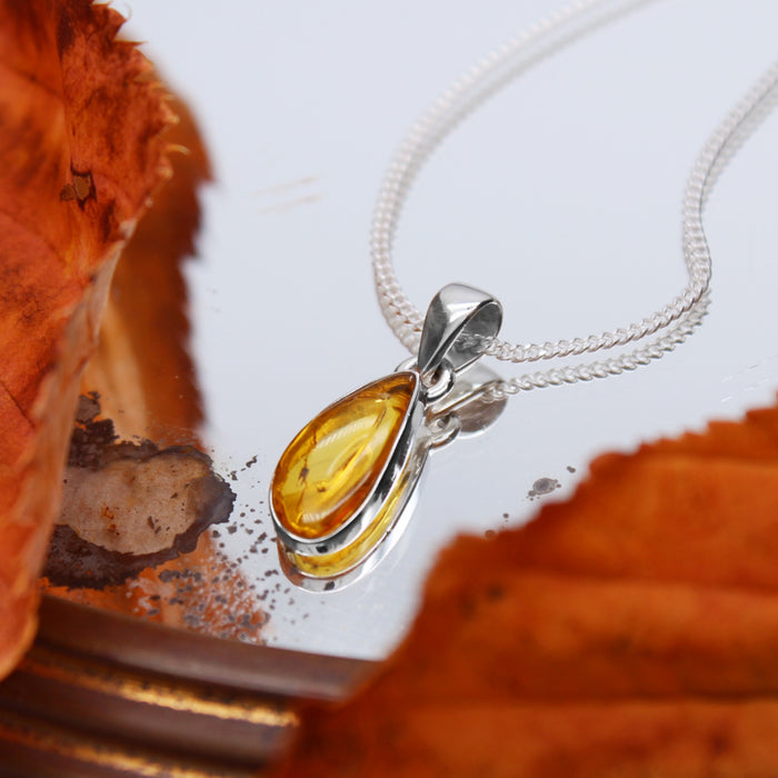 GOLDEN HOUR - Sterling Silver & Baltic Amber Necklace