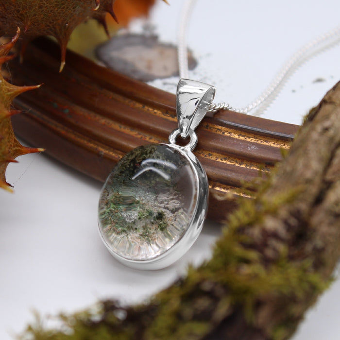MOSS - Sterling Silver & Lodolite Necklace