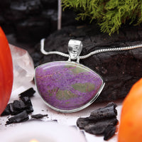 ELIXIR - Sterling Silver & Stichtite in Serpentine Necklace