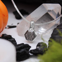 ORACLE - Sterling Silver & Black Rutilated Quartz Necklace
