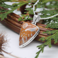 FAWN - Sterling Silver & Deer Fawn Jasper Necklace