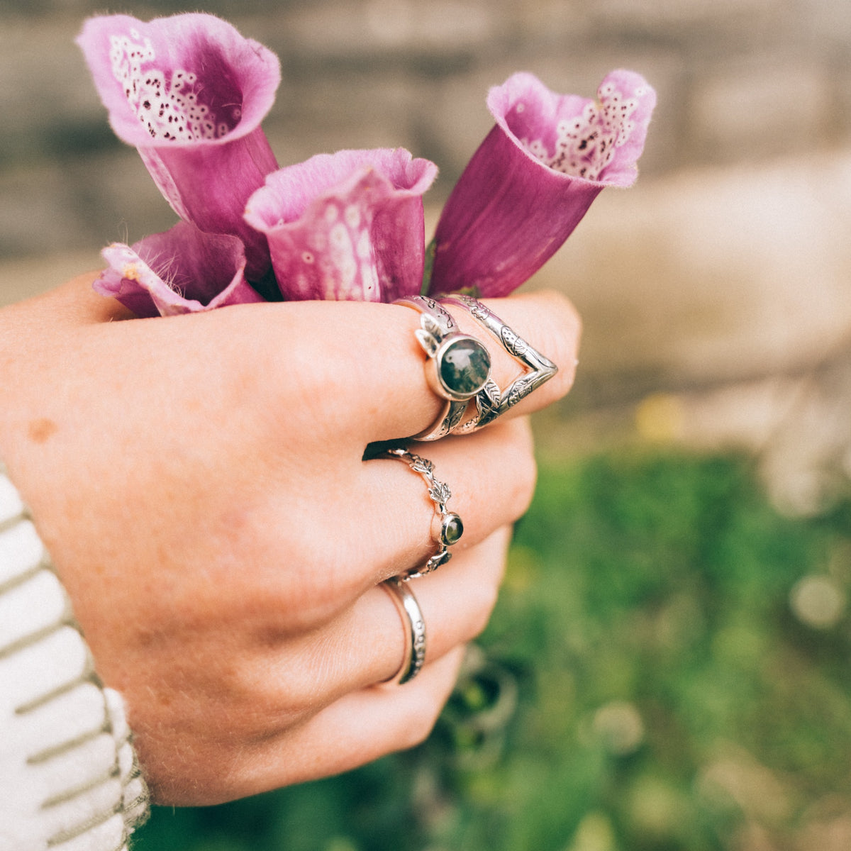 EVERGREEN - Sterling Silver & Moss Agate Ring