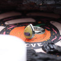 WITCHES BREW - Sterling Silver & Atlantisite Ring - US 6