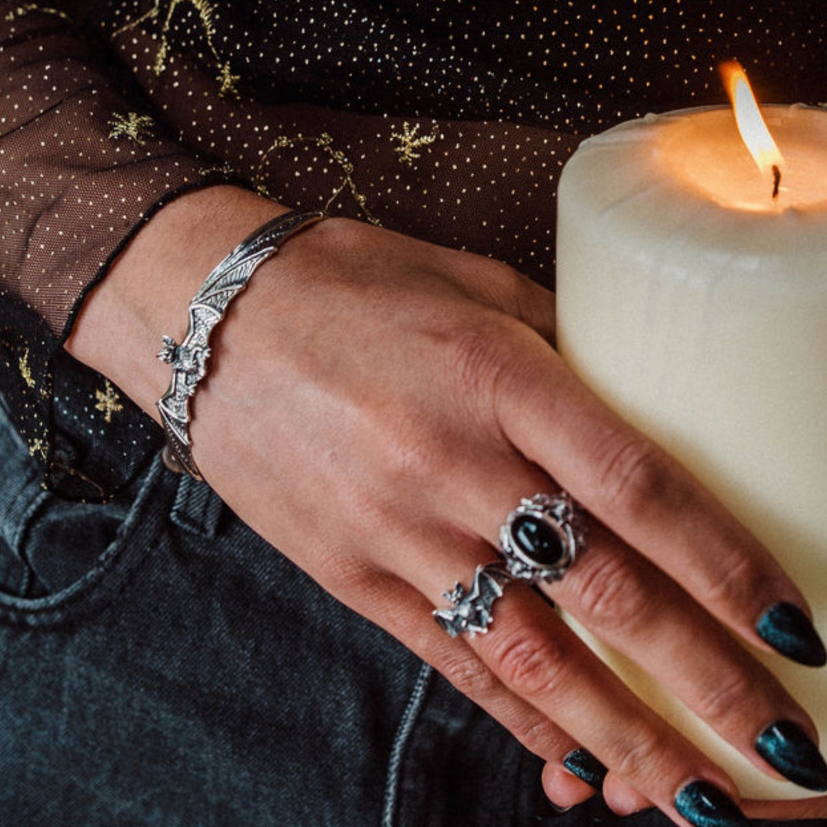 NIGHT FLIGHT - Sterling Silver Bangle