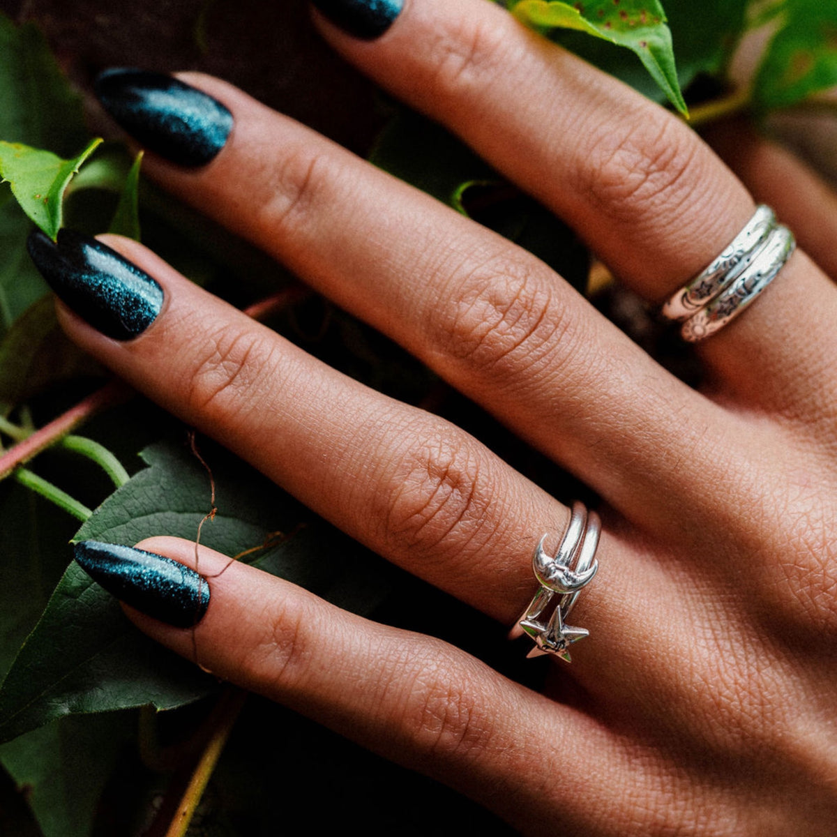 COSMIC MOON - Sterling Silver Ring