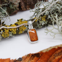 BONFIRE - Sterling Silver & Orange Kyanite Necklace