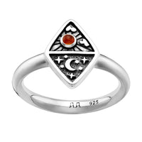 DAWN TO DUSK - Sterling Silver & Carnelian Ring