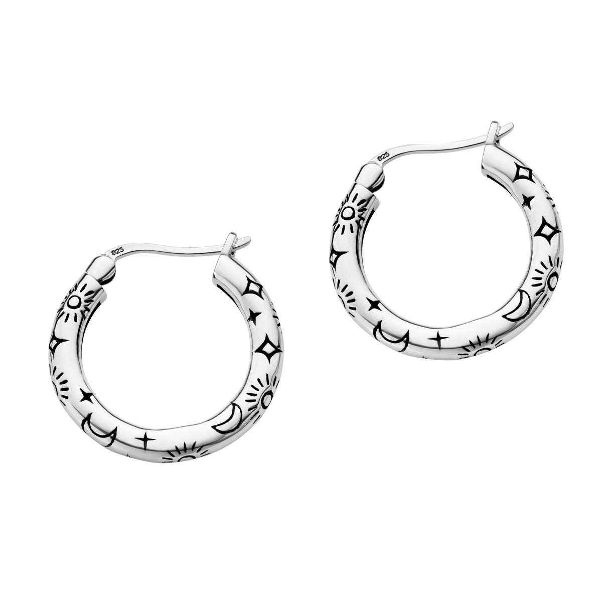 TWILIGHT - Sterling Silver Hoops