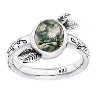 EVERGREEN - Sterling Silver & Moss Agate Ring